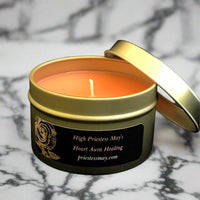 Heart Aura Healing - Heart Chakra Meditation Candle - Rose Scent - H.P. May Magick Shop