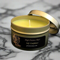 Self - Confidence - Solar Plexus Chakra Meditation Candle - Sweet Lemon & Bergamot Scent - H.P. May Magick Shop